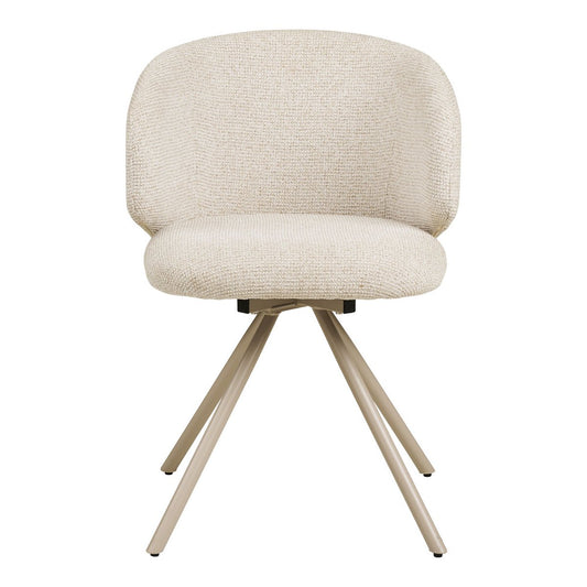 House Nordic Fulham Eetkamerstoel met Draaifunctie – Zand (Set van 2)