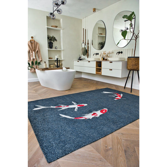 Eco Rug - Japanese Pond - Vloerkleed blauw