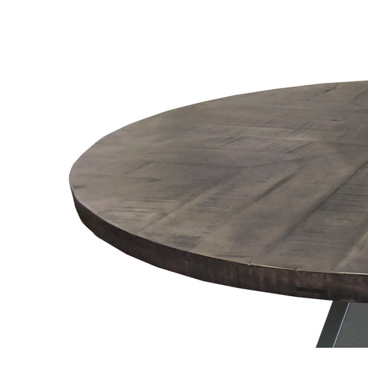 Ronde mangohouten eettafel 120x120 cm – grijs/zilver – SIT Möbel