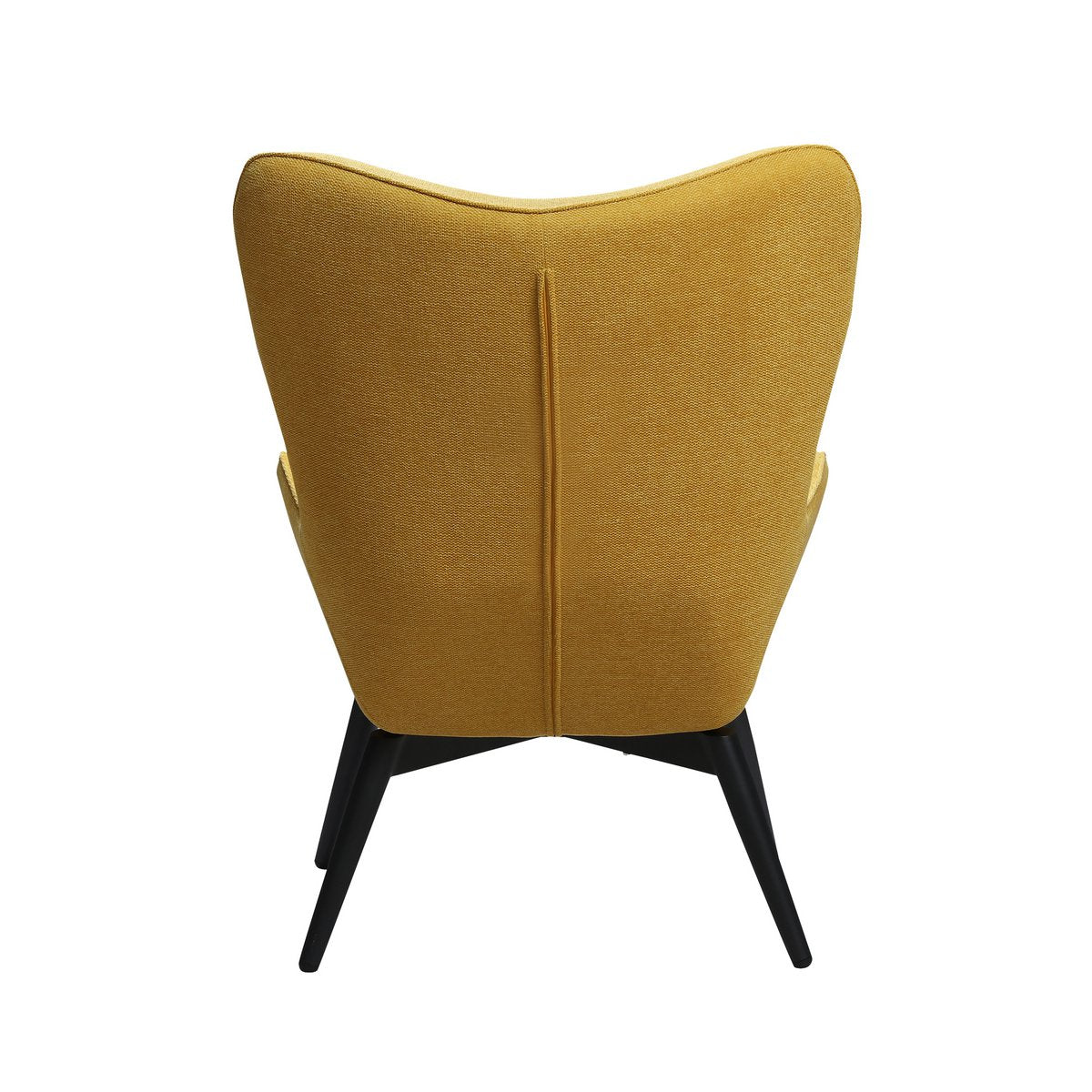 Fauteuil gele structuurstof – Scandinavische look, topcomfort