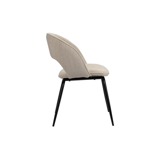 Regenboogstoel Beige (Set van 2) — zijaanzicht