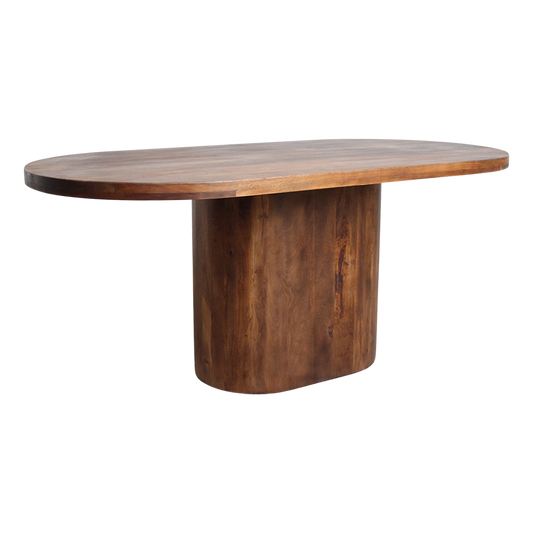 Bullnose langwerpige eettafel van mangohout – 180/200/240 cm