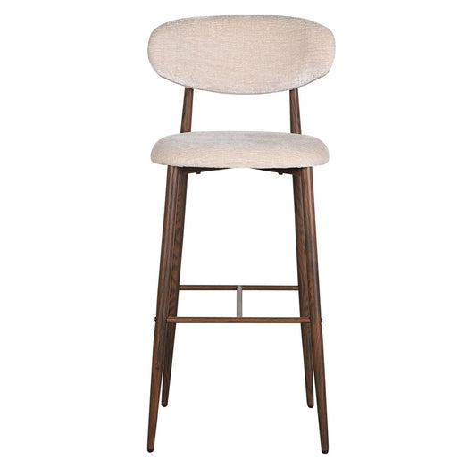 Japandi Bar Chair Tan (set van 2) — zijaanzicht
