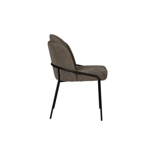 Fjord Stoel Taupe – Set van 2 — zijaanzicht