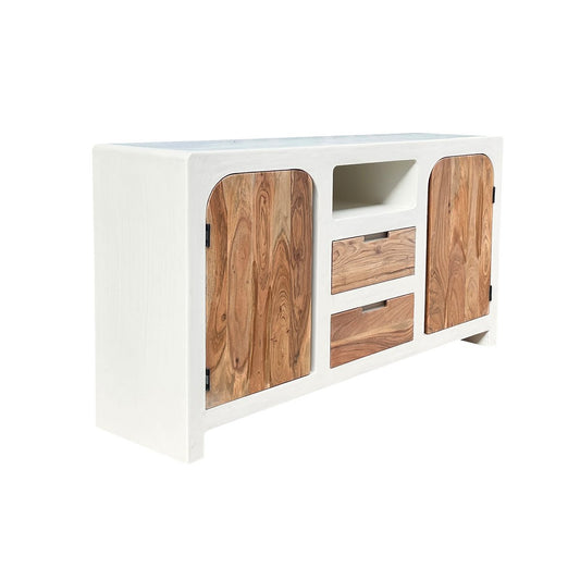 Dressoir Scandinavisch wit met acaciahout – 150 x 40 x 80 cm