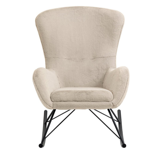 Schommelstoel in lamsvachtlook – beige (Scandi)