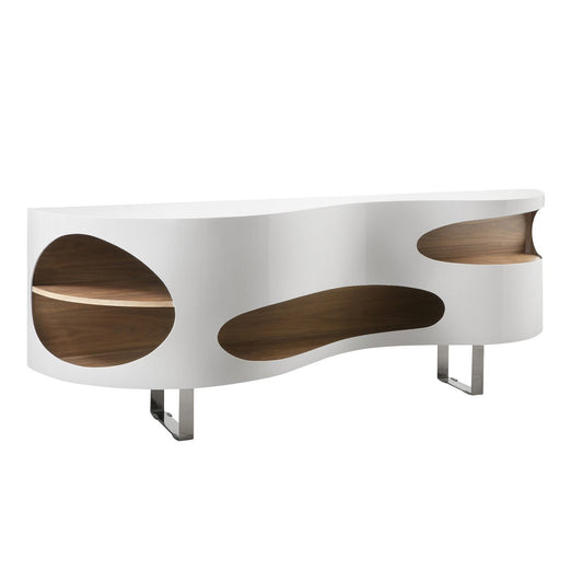 Dressoir 200x50x75 cm wit/walnoot – SalesFever Allant