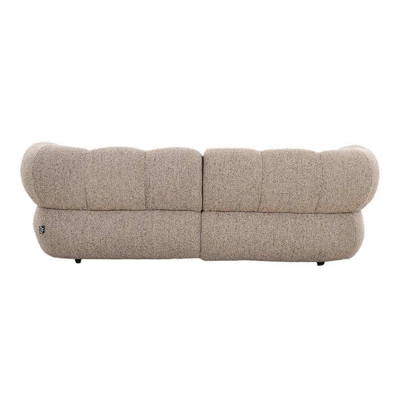 Bank New York 2,5-zits Sand Bouclé — schuine hoek — MEUBELIER