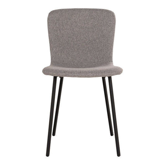 House Nordic Halden Eetkamerstoel - Lichtgrijs Polyester (Set van 2)