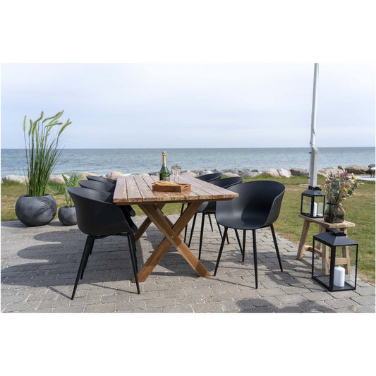 House Nordic Roda Eetkamerstoel Zwart – Set van 2 | PP & Staal