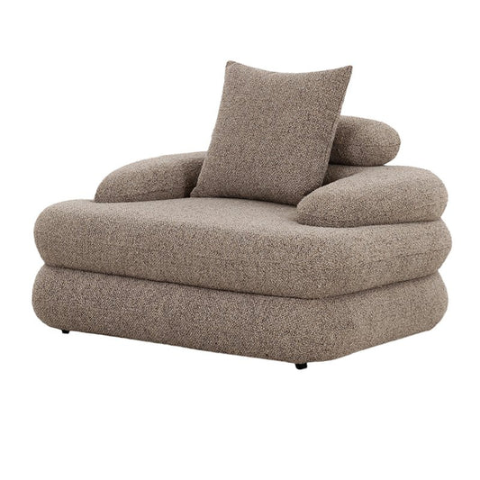 Cairo Loungestoel Sand Bouclé — zijaanzicht