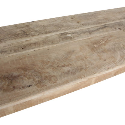 Limewash markttafel/eettafel – inklapbaar, gerecycled hardhout