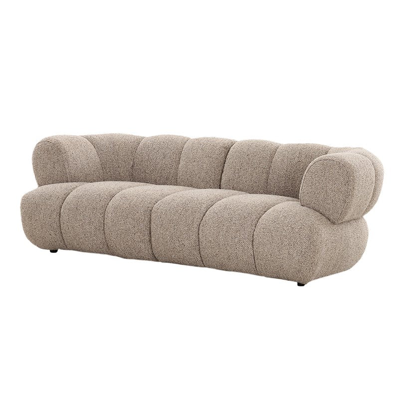Bank New York 2,5-zits Sand Bouclé — zijaanzicht