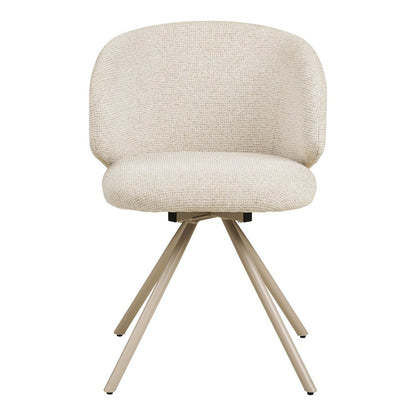 House Nordic Fulham Eetkamerstoel met Draaifunctie – Zand (Set van 2)