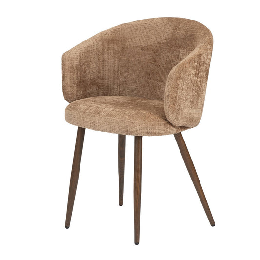 Luna-stoel Caramel – Set van 2 — zijaanzicht