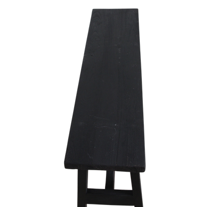 Zwart 'Bus Stop' Bankje Large – Raw Materials — schuine hoek — MEUBELIER