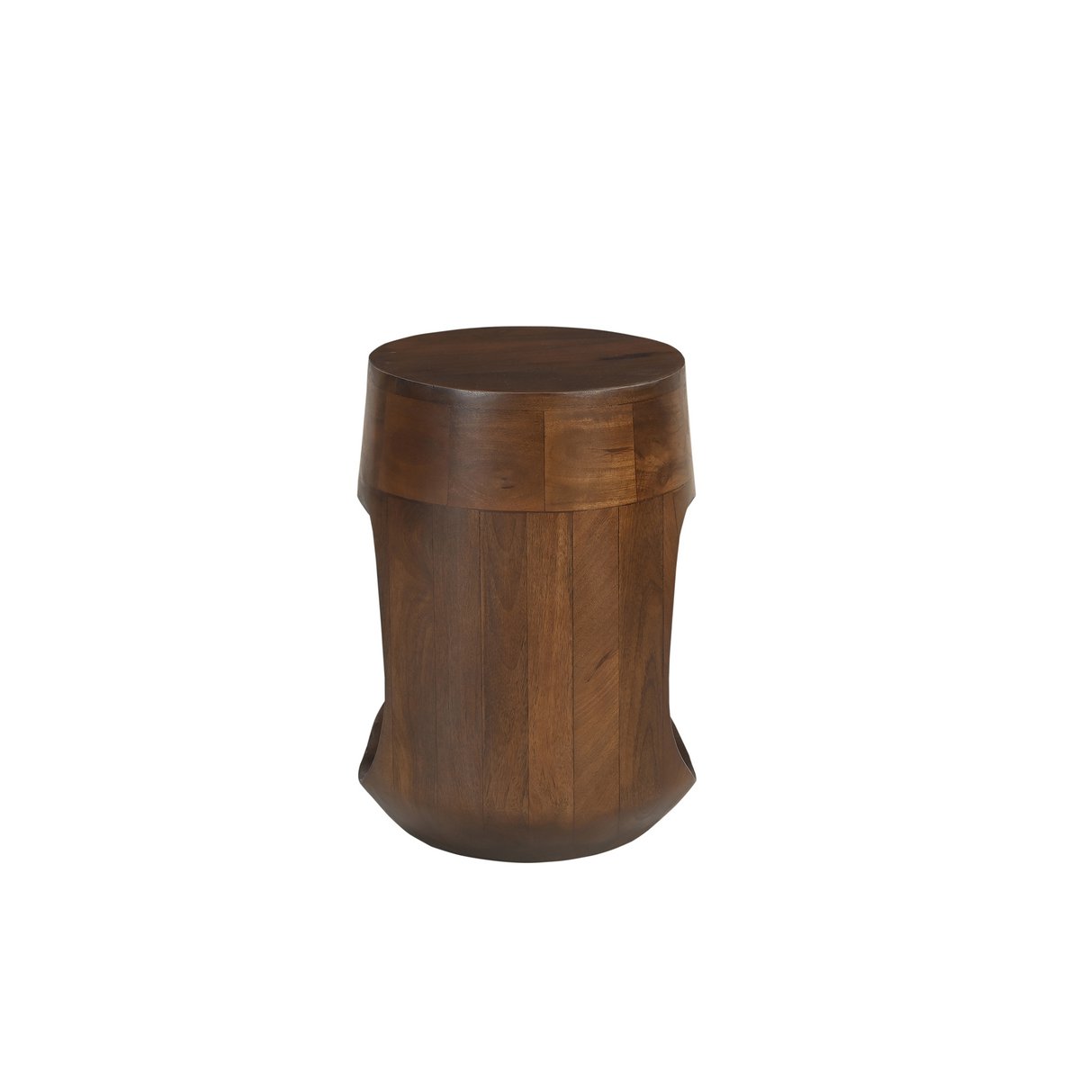 Zijtafel van massief mangohout met open vak – bruin