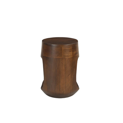 Zijtafel van massief mangohout met open vak – bruin