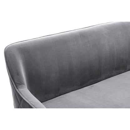 Bank 160 cm fluweel grijs – luxe eetkamerbank met armleuningen
