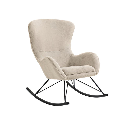 Schommelstoel in lamsvachtlook – beige (Scandi)