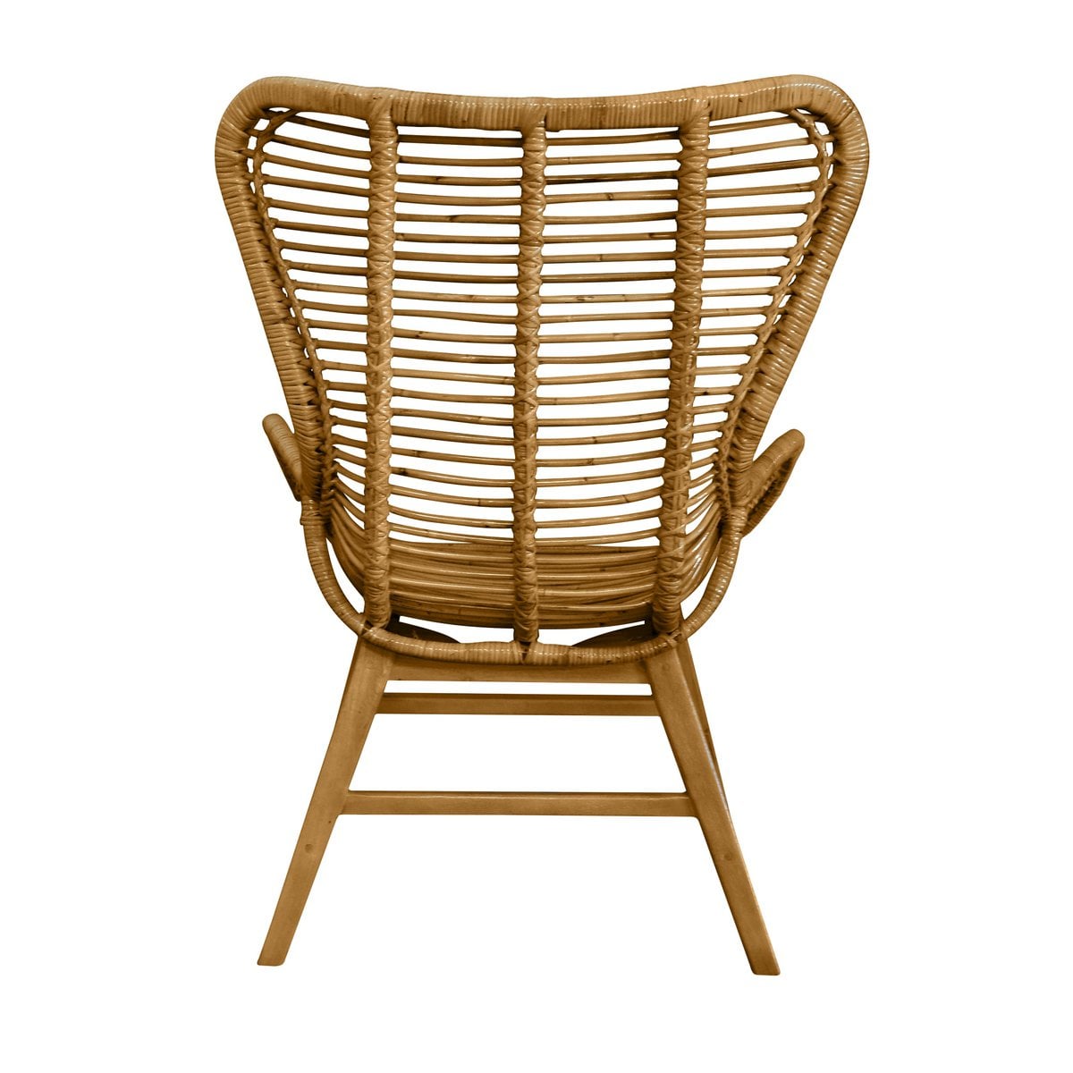 Tom Tailor fauteuil van rotan – gerecycled teakhout, handgemaakt — maatoverzicht — MEUBELIER
