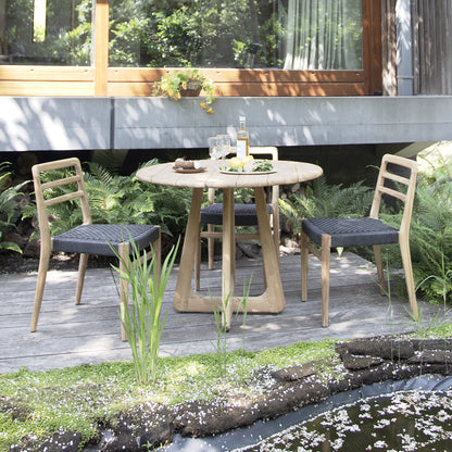 Verano tuintafel Ø 100 cm – Gerecycled teakhout