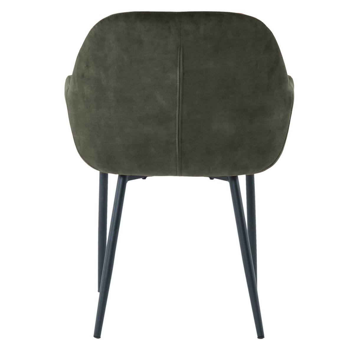 SIT Möbel Eetkamerstoelen set van 2 – Groen fluweel met zwarte poten