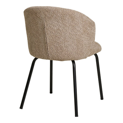 House Nordic Safira Eetkamerstoel Bouclé Beige – Set van 2