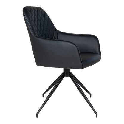 House Nordic Harbo Eetkamerstoel - Zwart PU-leer