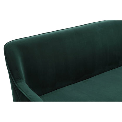Bank 160 cm fluweel dennengroen – luxe eetkamerbank met armleuningen