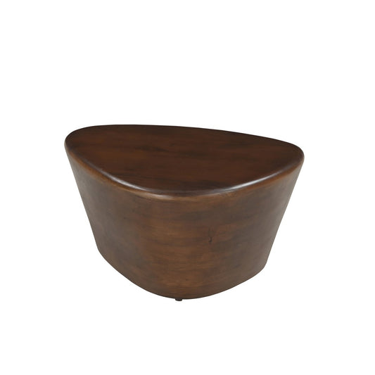Zijtafel van massief mangohout – driehoekig design