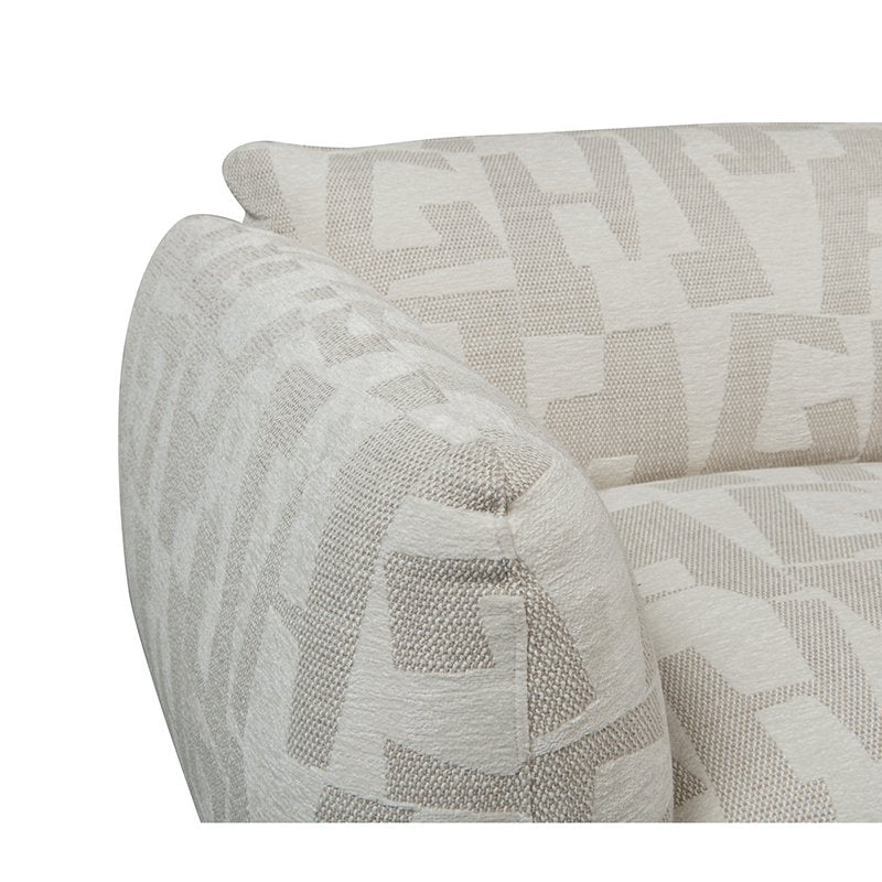 Bank Amsterdam 4-zits Wit Glyphs | Meubelier — close-up materiaal — MEUBELIER