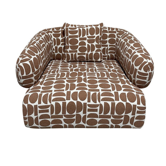 Kathmandu Loungestoel Amon – Terracotta — zijaanzicht