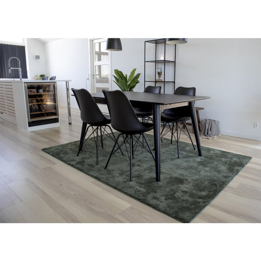Oslo Eetkamerstoel - PU-leer, gegoten plastic, metaal, zwart - Set van 2