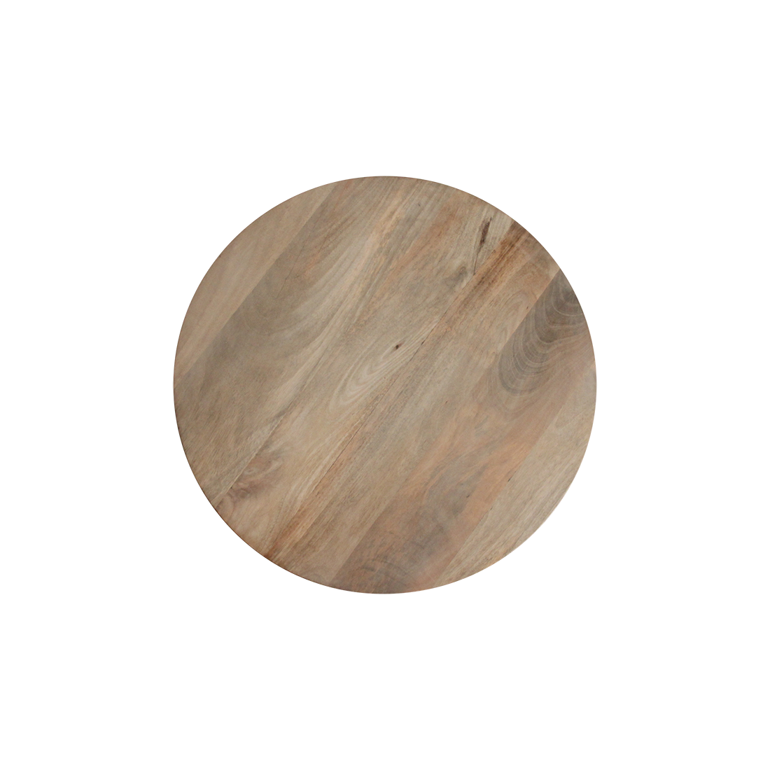 Bullnose bijzettafel naturel 55 cm – mangohout met handgesneden poten