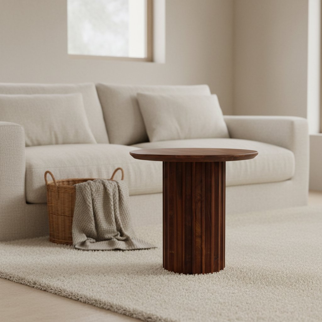 Bullnose bijzettafel bruin 50 cm — bijzettafel kopen bij MEUBELIER