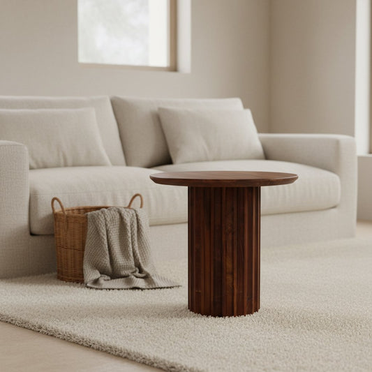 Bullnose bijzettafel bruin 50 cm — bijzettafel kopen bij MEUBELIER
