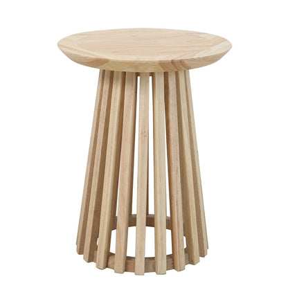 Zijtafel – ronde houten bijzettafel 40x50 cm (100 kg) — detailopname — MEUBELIER