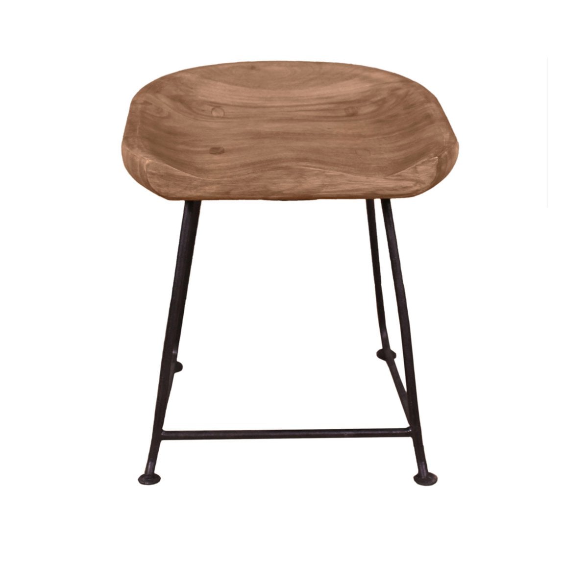 Acaciahouten kruk met metalen frame – SIT Möbel