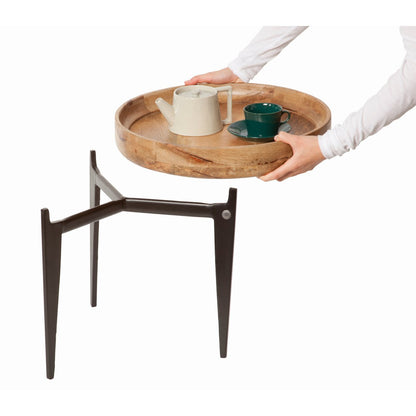 Tom Tailor bijzettafeltje T-TRAY TABLE SMALL – mangohout & stalen frame