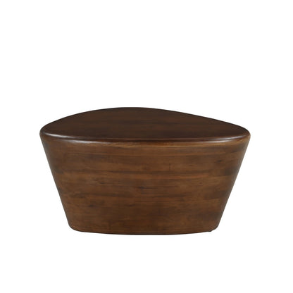 Zijtafel van massief mangohout – driehoekig design