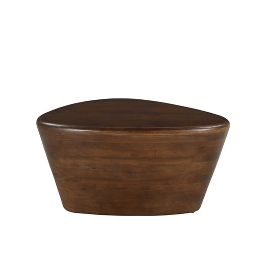 Zijtafel van massief mangohout – driehoekig design