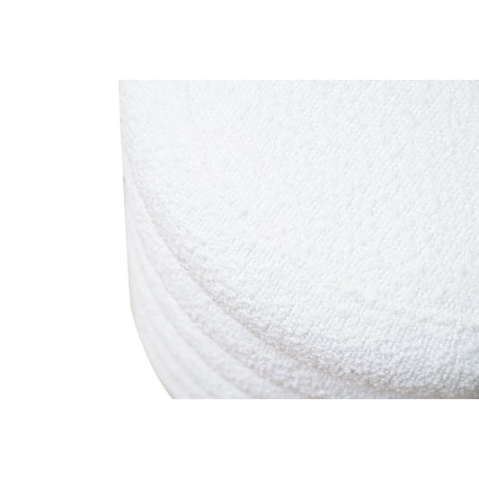 Curly bouclé opbergpoef Ø38 cm – wit