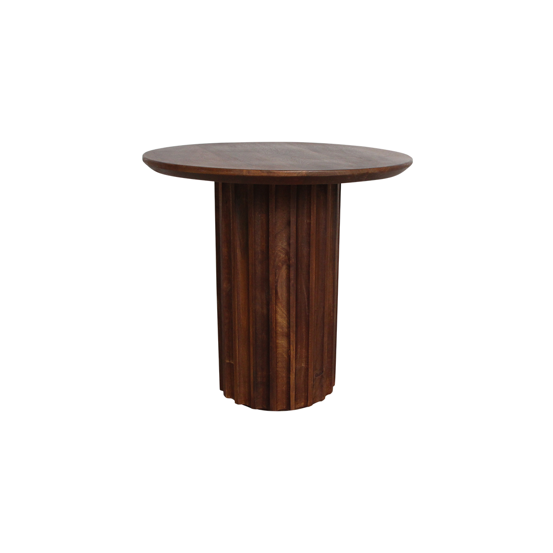 Bullnose bijzettafel bruin 50 cm — schuine hoek — MEUBELIER