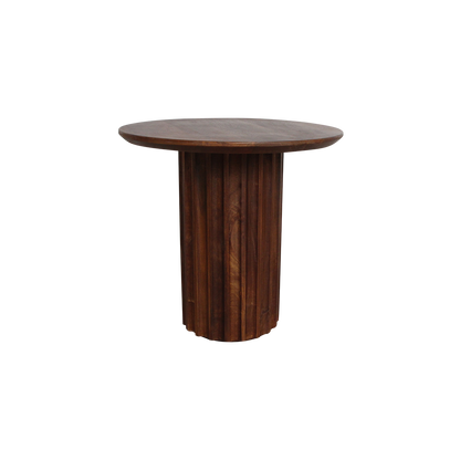 Bullnose bijzettafel bruin 50 cm — schuine hoek — MEUBELIER