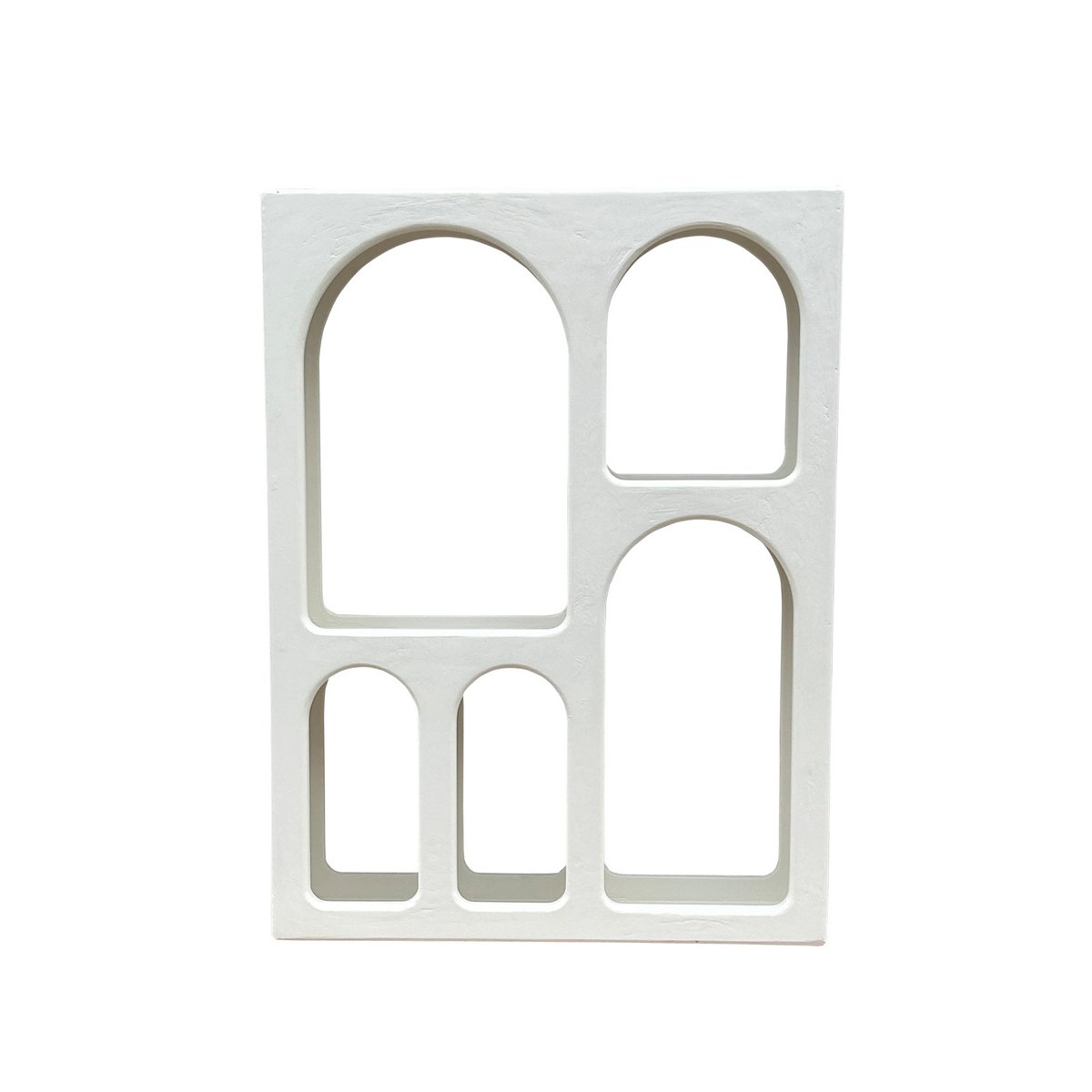 Wandplank met 5 open vakken – Scandinavisch wit kalkpleister (60x80 cm)