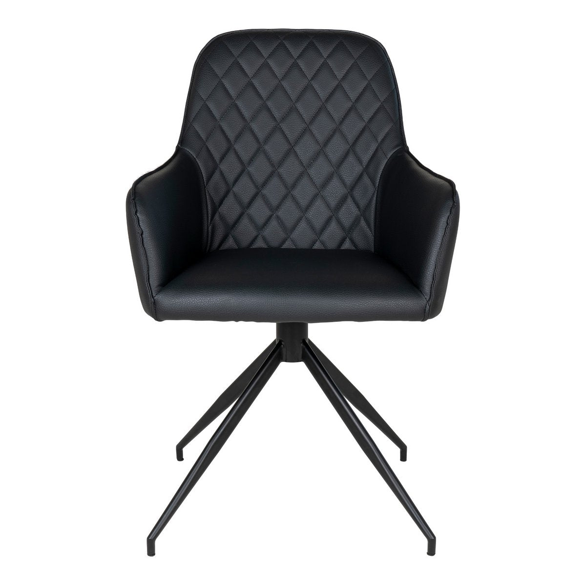 House Nordic Harbo Eetkamerstoel - Zwart PU-leer