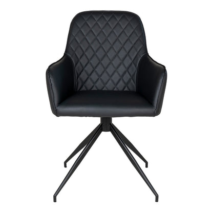 House Nordic Harbo Eetkamerstoel - Zwart PU-leer