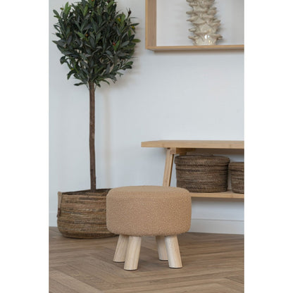 Aberdeen kruk – zandkleur Ø31 x 29 cm | House Nordic
