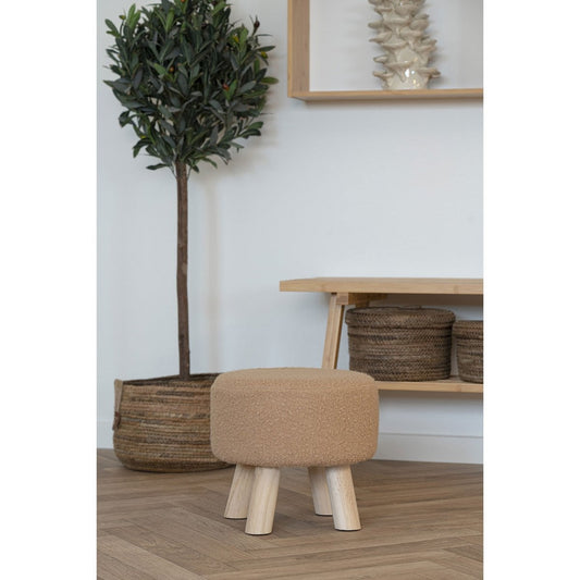 Aberdeen kruk – zandkleur Ø31 x 29 cm | House Nordic
